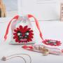 High Quality Satin Drawstring Dust Shoes Bag Black Cosmetic Gift Bags With Draw String Satin Bag