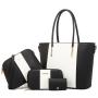 2023 New European And American Fashion Casual Women's Bag Trend Color Matching Four Piece Handbag Large Capacity Shoulder Bag