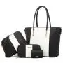 2023 New European And American Fashion Casual Women's Bag Trend Color Matching Four Piece Handbag Large Capacity Shoulder Bag