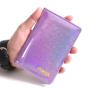 CUIKCA Optical Maser Leather Embroidered Logo Women Leather Passport Cover