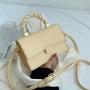 Street Fashion Women Scarves Handbags China Wholesale PU Lady Bags Girl Pure Color Zipper & Hasp Square Handbag