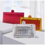 Luxury Acrylic Clear Bridal Wedding Purse Party Prom Glitter Bling Rhinestone Handbag  Evening Clutch Bag