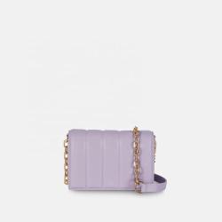 Custom Private Label Bags High Quality Small Size Trendy Ladies Luxury Shoulder Padded Stripe Embossed Woman Shoulder Bags