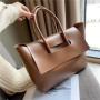 Women's tote bag new high-end feel portable versatile retro large bag