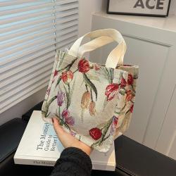 Large Capacity Tote Bag Women'S New Fashion Tote With Instagram Single Shoulder Canvas Shopping Bag