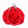 HR332 Rose Blossom Silk Bridal Wedding Dinner Clutch Bag Cute Mini Round Jewelry Handheld Women's Bag Small Coin Holder Bag