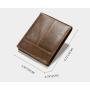 Vintage Genuine Leather Wallets For Men Anti-Theft Short Male Purses Money Clip Credit Card Holder Good Quality Man Wallets RFID