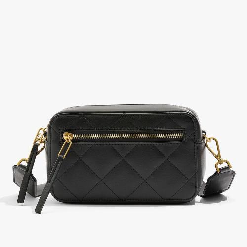 Wholesale Customized PU Lingge Retro Square Shoulder Bag For Women Elegant Nylon Webbing Shoulder Strap Lady Quilt Crossbody Bag