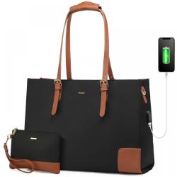 2022 custom new office business  ladies 2pc tote bags large Capacity shoulder bags custom women handbags 15.6  Laptop bags