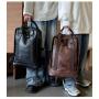 ZF346 Unisex Laptop Backpack Fashion Trendy PU Leather Business Custom College School Bag Cool Boy Leisure Travel Backpack