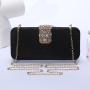 Super sparkly pink rhinestone personality trend fashion dress party bag women's wedding acrylic clutch bag