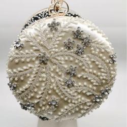Hot Selling Wedding Rhinestone Evening Bags Handbag Ladies Purse Party Bridal Clutch Bead Embroidery Bag For Women evening bag 2024