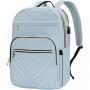 Custom Solid Color Preppy College School Daypack Travel Commute Knapsack 15.6 Inch Laptop Bag Quilted Backpack
