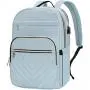 Custom Solid Color Preppy College School Daypack Travel Commute Knapsack 15.6 Inch Laptop Bag Quilted Backpack
