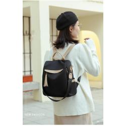 HR617 Women Bag Backpack New Fashion Girls' Retro Nylon Anti Theft Schoolbag Female Versatile Comfortable Travel Handheld Bag
