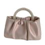 HR104 New Fashion Simple Women's Handbag For Banquet PU Beading Folded Cloud Small Square Bag Elegant Portable Crossbody Bag
