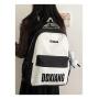 HR763 School Boys' and Girls' Backpack Travel Fresh Shoulder Bag Laptop Backpack Contrasting Colors Letters Students' Schoolbag