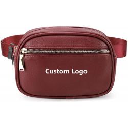 Gelory Wholesale Fashion Women Waist Bag Custom Logo PU Leather Hip Bum Bag Fanny Pack