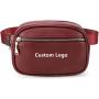 Gelory Wholesale Fashion Women Waist Bag Custom Logo PU Leather Hip Bum Bag Fanny Pack