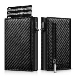 Hot Selling Slim Minimalist Aluminum Front Pocket Wallet with RFID Blocking Pop Up Case and Credit Card Wallet