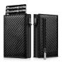 Hot Selling Slim Minimalist Aluminum Front Pocket Wallet with RFID Blocking Pop Up Case and Credit Card Wallet