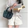 Autumn New Simple Style Wrist Bag Soft PU Leather Magnetic Buckle Handbag Mini Luxury Design Handbag Women