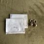 Silk Printed Silver Luxury Cotton Flannel Envelope Jewelry Packaging Pouch with Flap