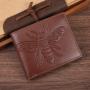 factory supply Cross-border new style men's wallet, multi-card slot, trendy bee embossed short wallet Spot wholesale