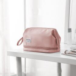 Gelory Multifunction Toiletries Storage Cosmetic Bag Custom Waterproof Large Capacity Double Layer Travel Portable Makeup Bag