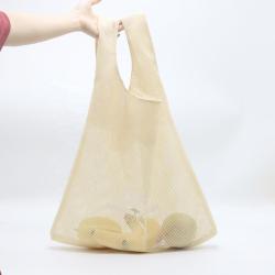 Reusable Organic Cotton Produce Bags With Handle For Grocery fruit Vegetable Cotton Mesh Shopping Bag Wholesale