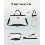 LOVEVOOK 15.6 Inch Large Capacity Canvas Computer Bag for Business work teacher purses ladies laptop tote handbags for women