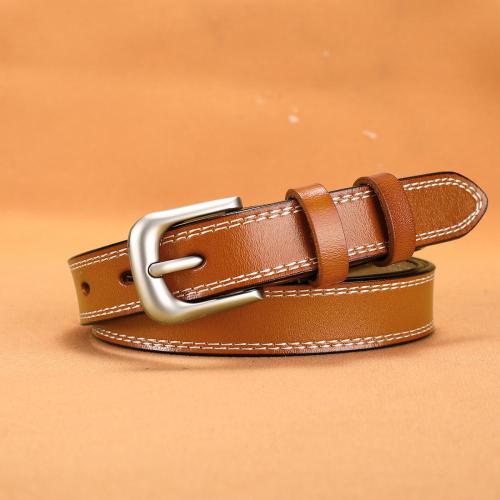 Custom men leather belt genuine leather women belts pin buckle belt for men women
