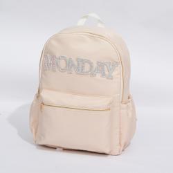 Stock Daily Use Solid Colors Casual Leisure School Shoulder Backpacks Waterproof Nylon School Bags