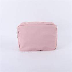 Keymay RTS Stock Popular Personalized Gift Chenille Varsity Nylon Pouch Cosmetic Makeup Bag Large Capacity Travel Cosmetic Bag