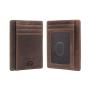 Designer crazy horse real leather slim credit card holder wallet rfid blocking id card front pocket wallet