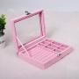 HR566 Women Portable Travel Ladies Jewellery Storage Box Necklace Ring Earrings Household Single Layer Accessories Holder Box