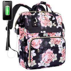 LOVEVOOK 2022 waterproof fashion Backpack university girls 15.6 Inch College flower Bookbag Women Travel Laptop Backpacks