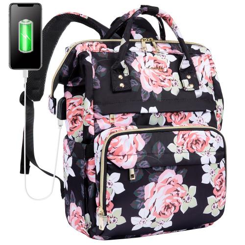 LOVEVOOK 2022 waterproof fashion Backpack university girls 15.6 Inch College flower Bookbag Women Travel Laptop Backpacks