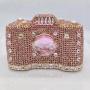 High Quality Clutch Handbag Purses Rhinestone Purse Diamond Crystal Camera-shaped Evening Bag 2024