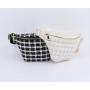 New Low MOQ 24 Hours Delivery Designer Checked Tweed Running Belt Waist Bag Custom Women Waist Bag Fanny Pack Crossbody