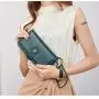 ZF257 RFID Women Long Soft Leather Anti-theft Money Clip Zipper  Pockets Checkbook Cover Slim Card Holder Simple Coin Wallet