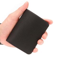 ZHF048 2023 New PU Men's Short Wallet Certificate Bag Card Case Litchi Pattern Portable Driver License Card Bag Wholesale