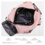 ZWY143 Large Custom Logo Oxford Waterproof Dry Wet Personalized Zipper Sport Gym Travel Sneaker Duffel Bag with Shoe Compartment
