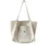 Custom Logo Thick Cotton Canvas Chic School Bag Women Lady Handbag Eco Friendly Shopping Cotton Tote Bag Shopping Bags