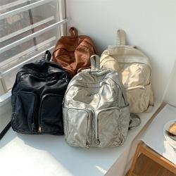 2023 Fashion Multiple Pockets Large Capacity Girl Back Pack Bag Travel Zipper Ladies Backpacks PU Leather Backpacks for Women