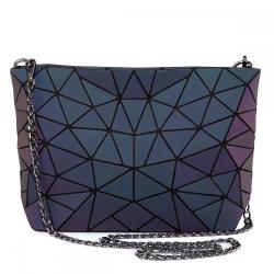 Lovevook 2021hot selling geometric square crossbody bag lady waist bag brand fashion girls luminous reflection bag women