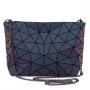 Lovevook 2021hot selling geometric square crossbody bag lady waist bag brand fashion girls luminous reflection bag women