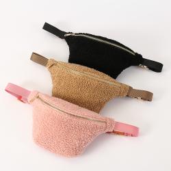 Factory Wholesale 2 SizeTeddy Waist Pack Crossbody Cute Soft Sherpa Everywhere Belt Bag Winter Teddy Waist Bag Fanny Packs