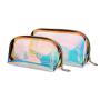 Gelory Customizable Laser Magic Color Makeup Bag Thickened Transparent Waterproof TPU Travel Cosmetic Storage Bag