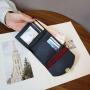 New splicing snake grain leather wallet small wallet female short ladies money clip fashion triple folding coin purse